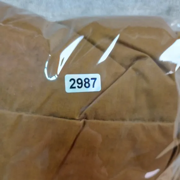 Vintage Orvis Downtek Waxed Coton Goose Puffer Vest Brown Green Mens Sz L