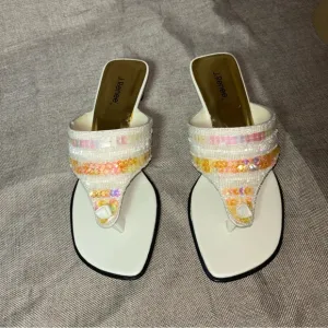Vintage Renee Flat Thong Sling “Holly” Sandals Size 8.5