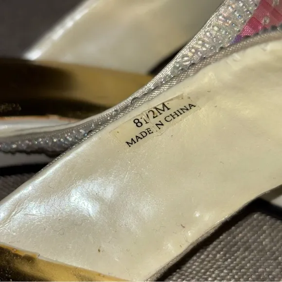 Vintage Renee Flat Thong Sling “Holly” Sandals Size 8.5