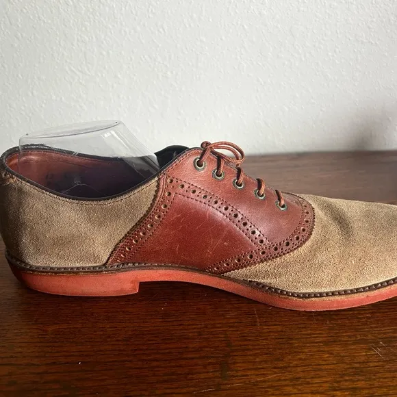 Vintage Walk Over Saddle Oxford Nubuck Suede and Leather Mens 13
