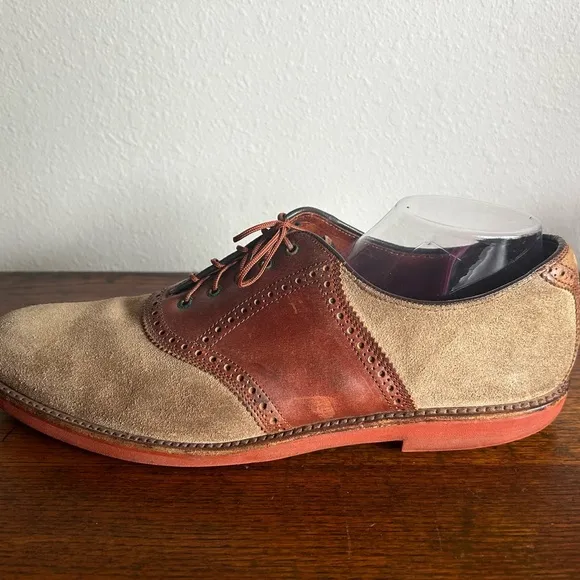 Vintage Walk Over Saddle Oxford Nubuck Suede and Leather Mens 13