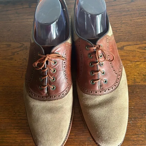 Vintage Walk Over Saddle Oxford Nubuck Suede and Leather Mens 13