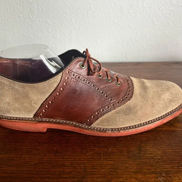 Vintage Walk Over Saddle Oxford Nubuck Suede and Leather Mens 13