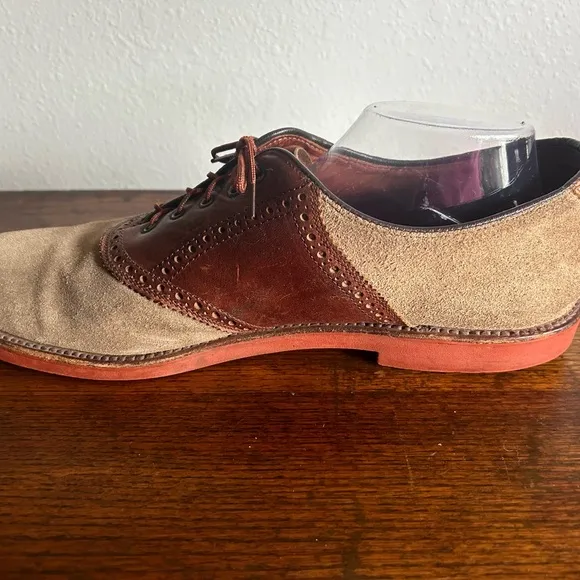 Vintage Walk Over Saddle Oxford Nubuck Suede and Leather Mens 13