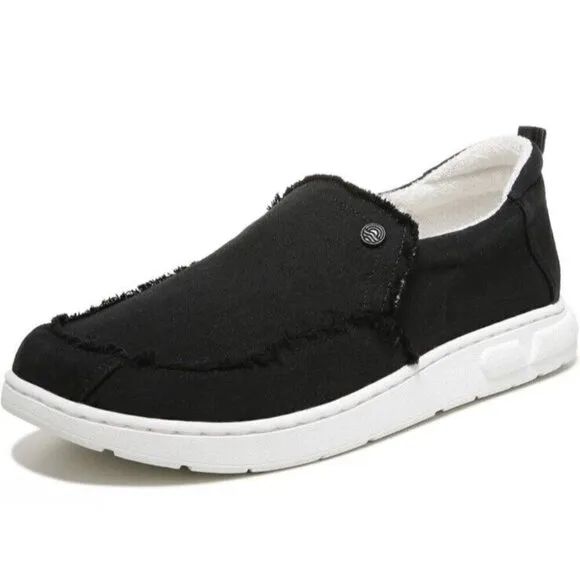 Vionic Beach Seaview Casual Mens 8 Slip Black Sneakers Arch Support New