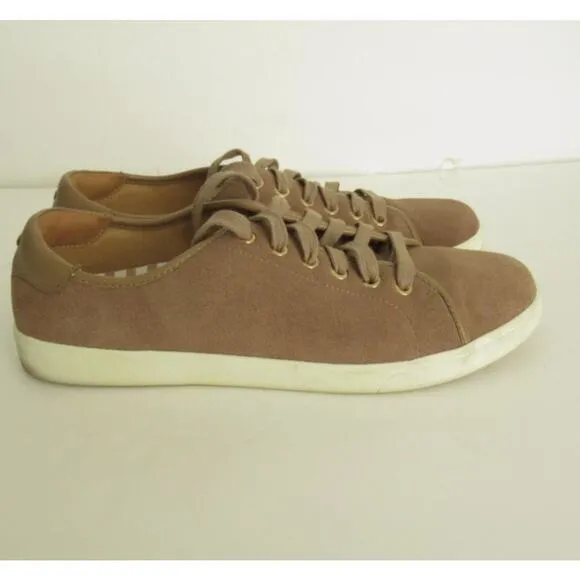 Vionic Brinley Sneakers Brown Tan Suede Lace Up 7