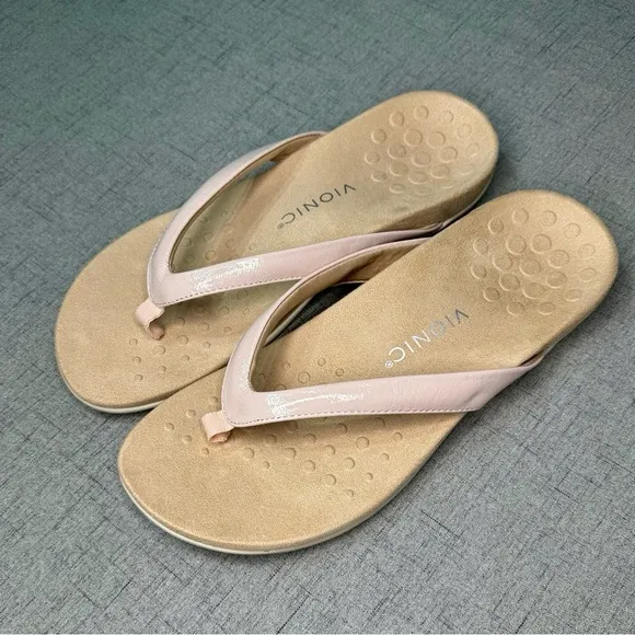 Vionic Dillion Sandals Flip Flops in Peony Pink Size 11 New