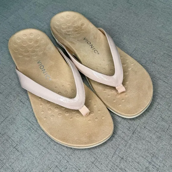 Vionic Dillion Sandals Flip Flops in Peony Pink Size 11 New