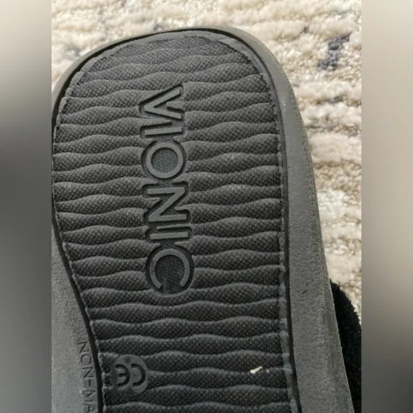 Vionic Indulge Gracie Flip Flop Slippers Black Womens 9 Comfort Arch Sandals