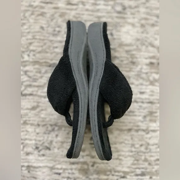 Vionic Indulge Gracie Flip Flop Slippers Black Womens 9 Comfort Arch Sandals