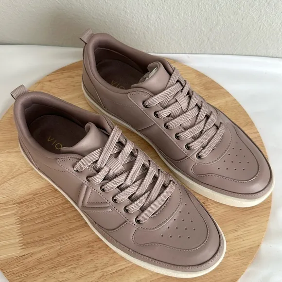 Vionic Leather Lace-Up Court Sneakers - Elise