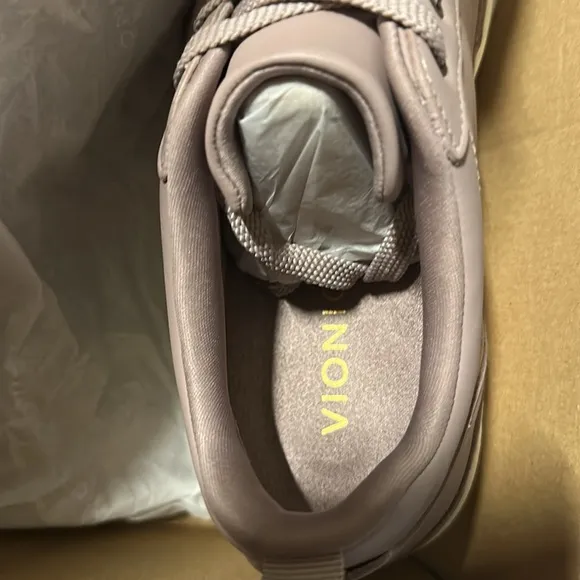 Vionic Leather Lace-Up Court Sneakers - Elise