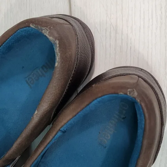 Vionic Orthaheel Womens Melanie Comfort Leather Clogs Mary Jane shoes sz11