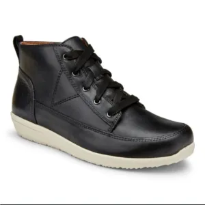 Vionic Shawna Women's Fashion Sneakers/Booties Black Leather Size 6.5