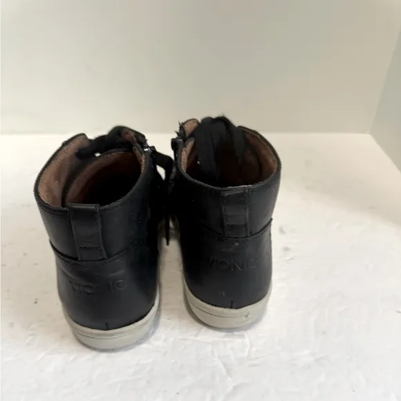 Vionic Shawna Women's Fashion Sneakers/Booties Black Leather Size 6.5
