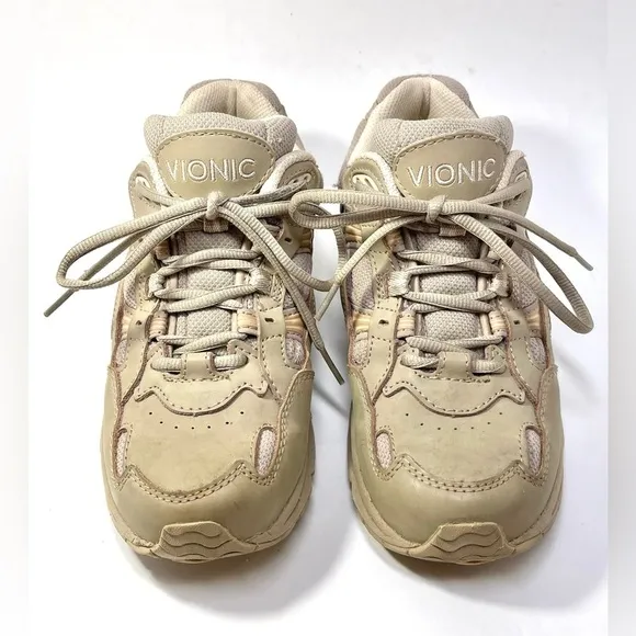 VIONIC Walker Women's Plantar Fasciitis Shoe Taupe Orthaheel Size 6