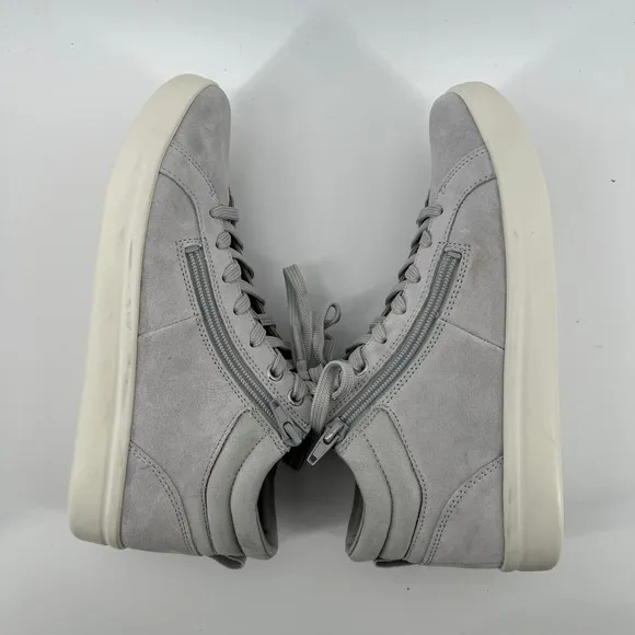 Vionic Women 8.5 Rosemont Suede Side-Zip Casual Sneakers Vapor Grey Arch Support