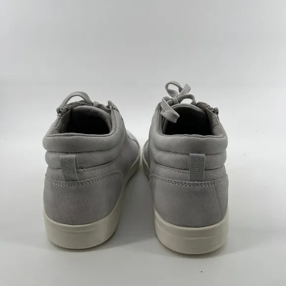 Vionic Women 8.5 Rosemont Suede Side-Zip Casual Sneakers Vapor Grey Arch Support