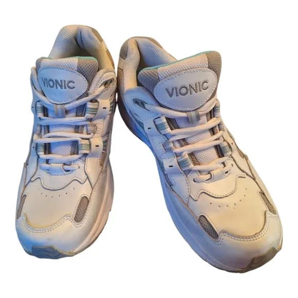 Vionic Women’s 10 White Classic 23 Walkers Lace up Sneakers Retro Style Leather