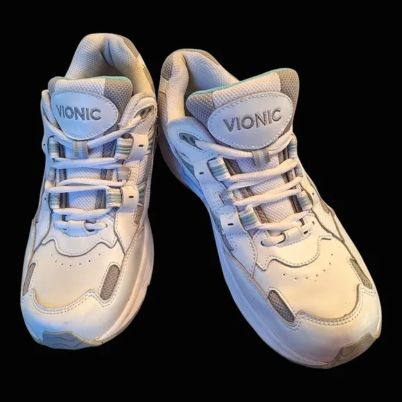 Vionic Women’s 10 White Classic 23 Walkers Lace up Sneakers Retro Style Leather