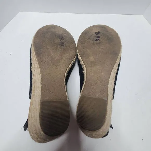 Vionic Womens Coralina Espadrille Black 2.5in. Wedge Slingback Sandals Size 7