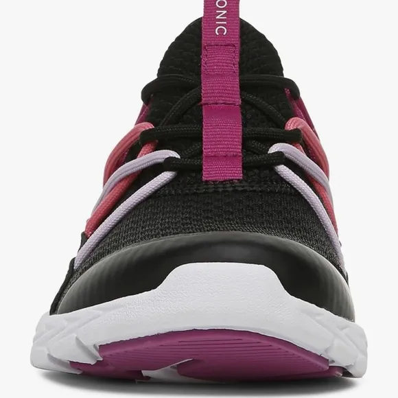 Vionic Zeliya Women's Mesh Black and Pink Lace-up Athletic Sneakers Size 8