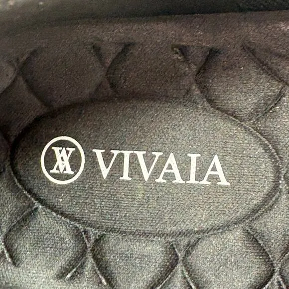 Vivaia Pointed-Toe Ballet Flats US 10.5 Women's 43 Black Knit Shoes Slip On
