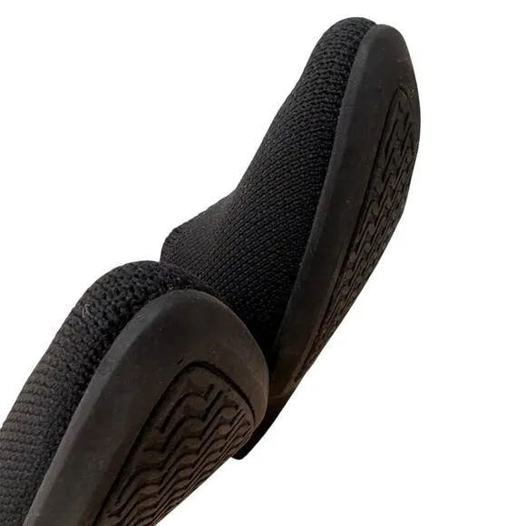 Vivaia Pointed-Toe Ballet Flats US 10.5 Women's 43 Black Knit Shoes Slip On