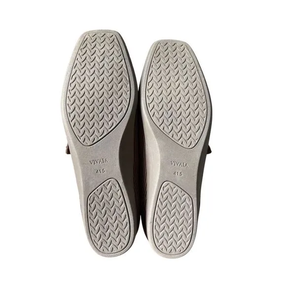 Vivavia Lightweight Square Toe Margot Walker Mary-Jane Sandals 41.5 US 10 Espres