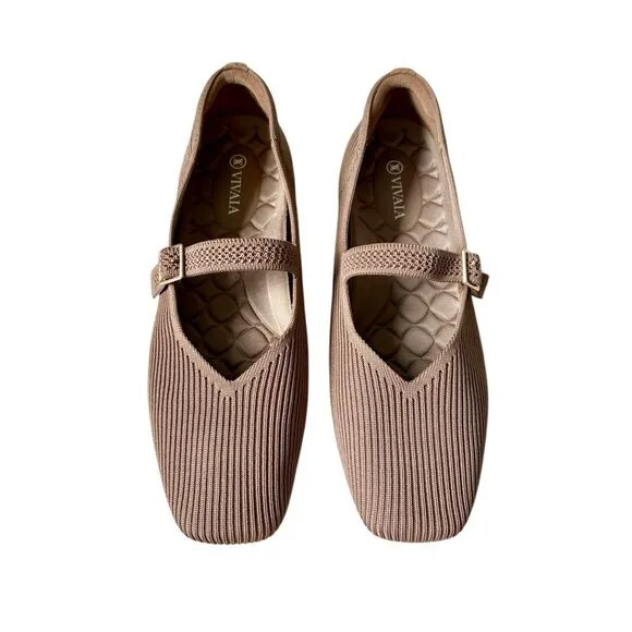 Vivavia Lightweight Square Toe Margot Walker Mary-Jane Sandals 41.5 US 10 Espres