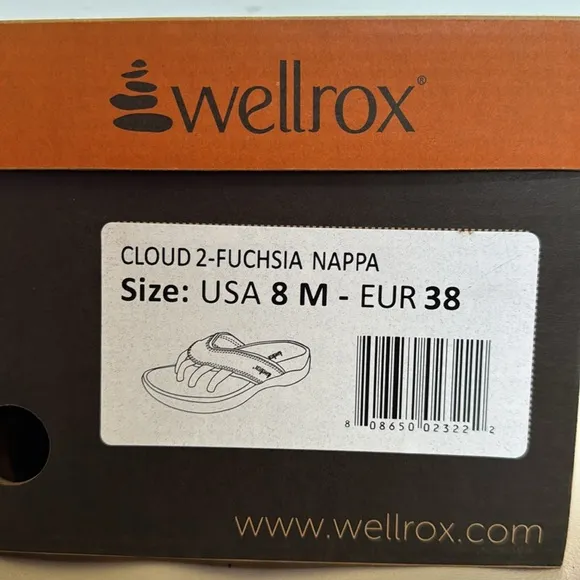 Wellrox Cloud 2 Fuchsia Nappa Women’s Size 8 Sandal