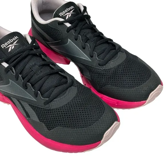 Women  Reebok Ortholite Black &amp; Fuchsia Comfort Running Walking Sneakers Size 11