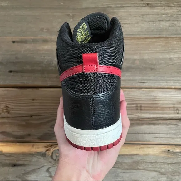 Women Size 11 / Size 9.5 Men Nike Dunk High Patent Toe Bred Shoes Sneakers