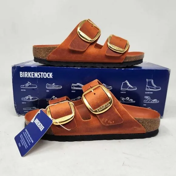 Women's 36 (US 5) Narrow fit Birkenstock Arizona Big Buckle sandals Burnt Orange