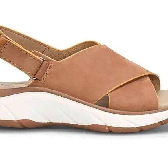 Women's Bionica Andrya Sandal NIB Tan Leather Slimgback Arch Support - size 6.5‎