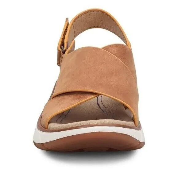 Women's Bionica Andrya Sandal NIB Tan Leather Slimgback Arch Support - size 6.5‎