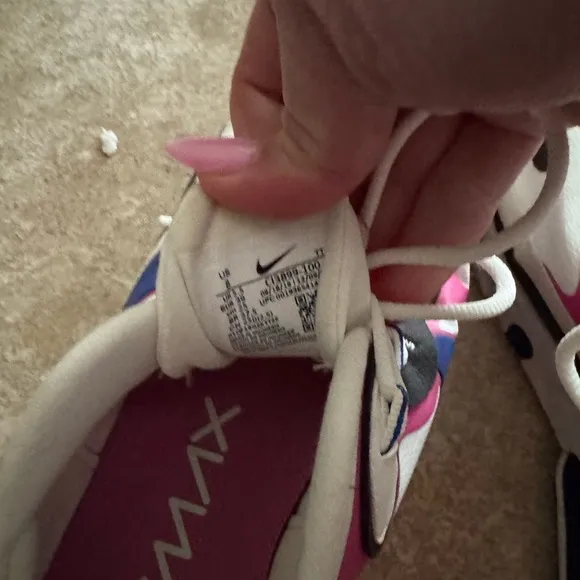 Women’s Nike Air Max Sneakers - White, Pink, and Blue