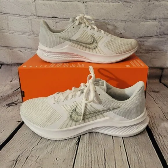 Womens Nike Downshifter White Sneakers