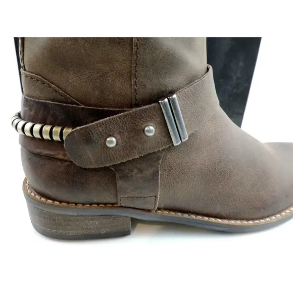 Women's Shoes Steven by Steve Madden Ryley Riding Boots Brown Distressed Size 6
