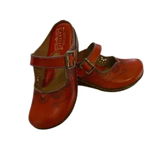 Womens Spring Step L’Artiste Mary Jane Leather Comfort Shoes Size 38 Red