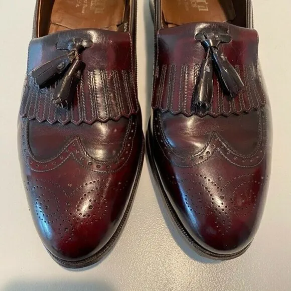 Wright Whippet II Kiltie Loafer Dress Shoes Leather 12