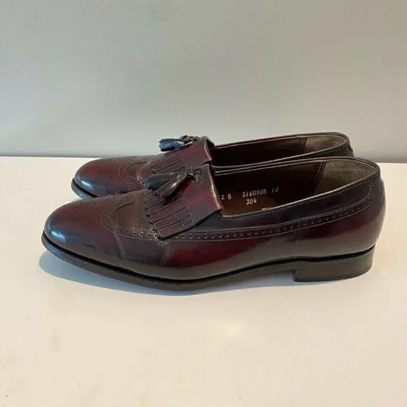 Wright Whippet II Kiltie Loafer Dress Shoes Leather 12