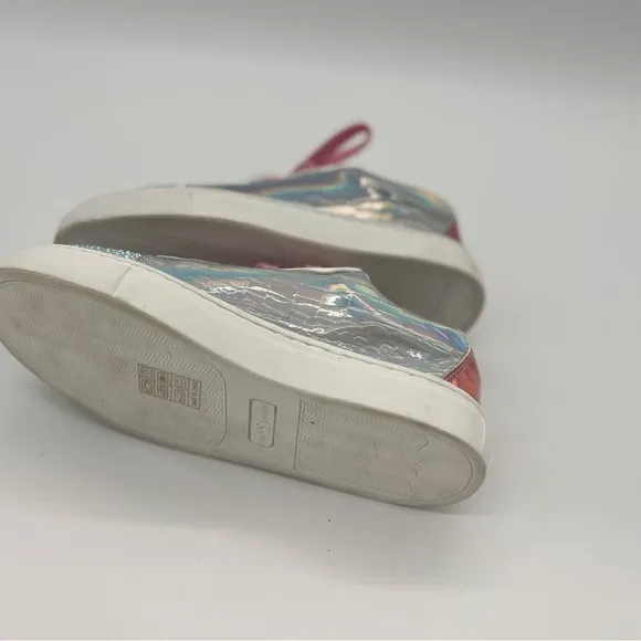 Yosi Samra Girl Glitter Sneakers Gray Pink 13T