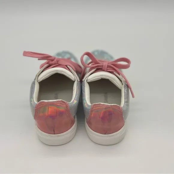Yosi Samra Girl Glitter Sneakers Gray Pink 13T