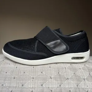 Youyun Black Diabetic Edema Walking Casual Shoe Hook &amp; Loop Strap Men’s 11 NWOT