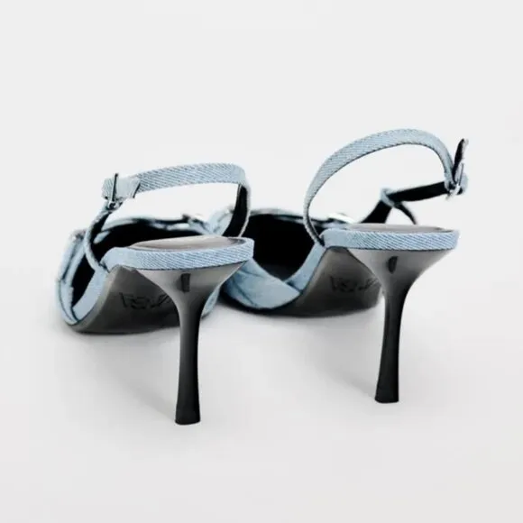 ZARA HEELED DENIM SHOES