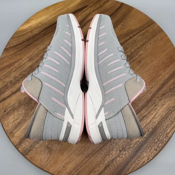 Zeba Sneakers Hands Free Slip On Comfort Shoes Pink Gray Womens Size 8.5