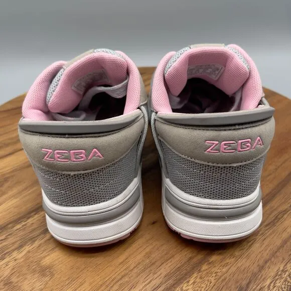 Zeba Sneakers Hands Free Slip On Comfort Shoes Pink Gray Womens Size 8.5
